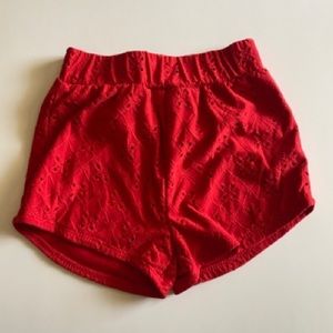 Girls red short
